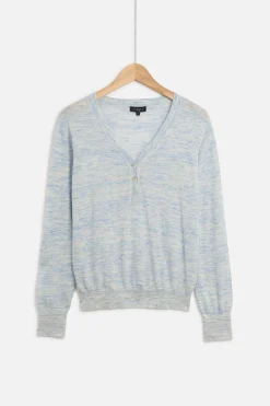Discount Pull Tom Col Tunisien Bleu Electrique Femme Pulls