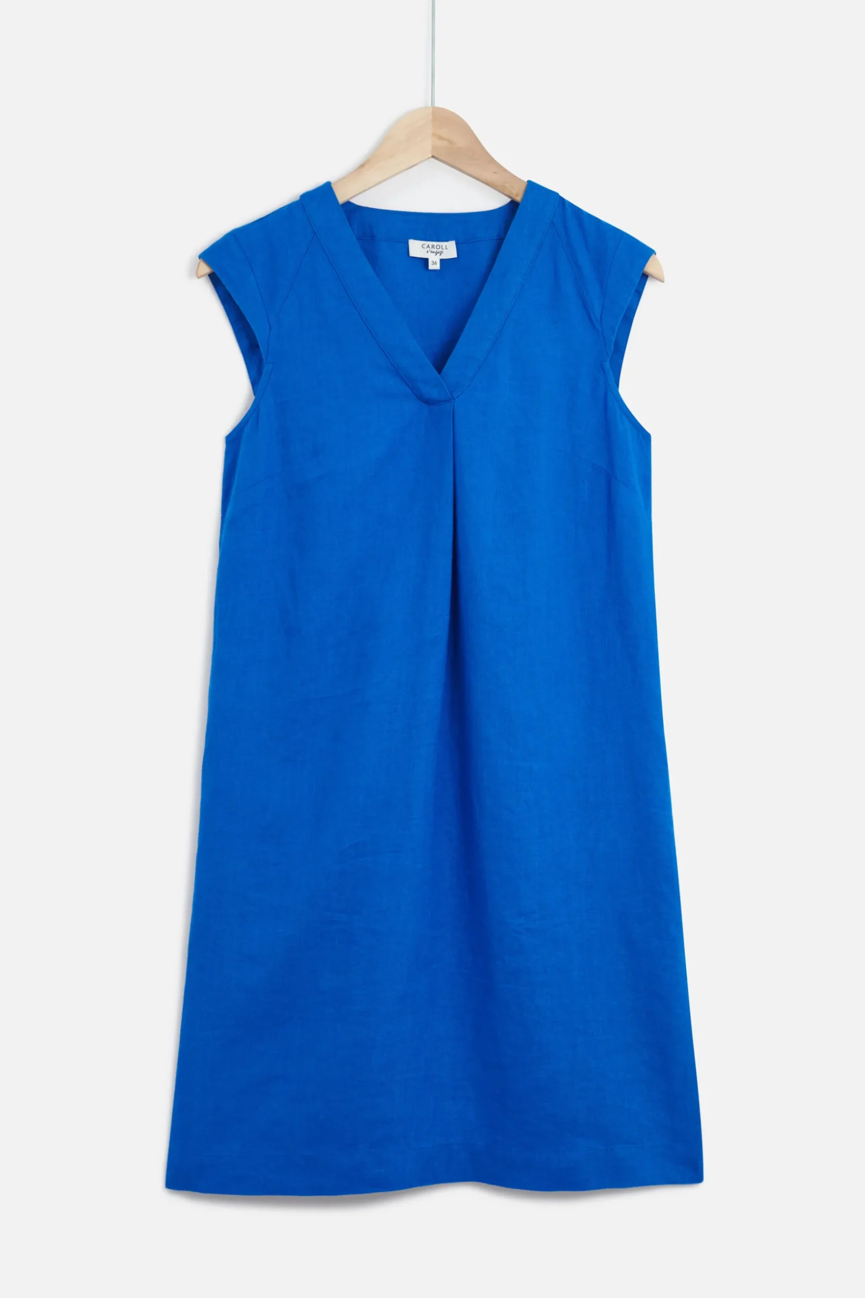 Sale Robe Pamela 100% Lin Bleu Electrique Femme Robes