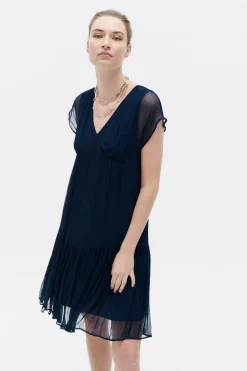 Cheap Robe Reliane Bleu Marine Femme Robes