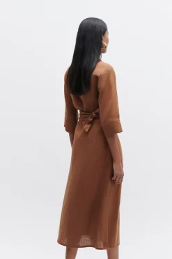 Sale Robe Yana 100% Lin Femme Robes