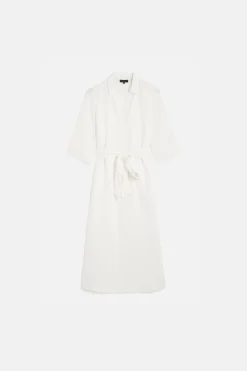 Best Robe Yana 100% Lin Ivoire Femme Robes