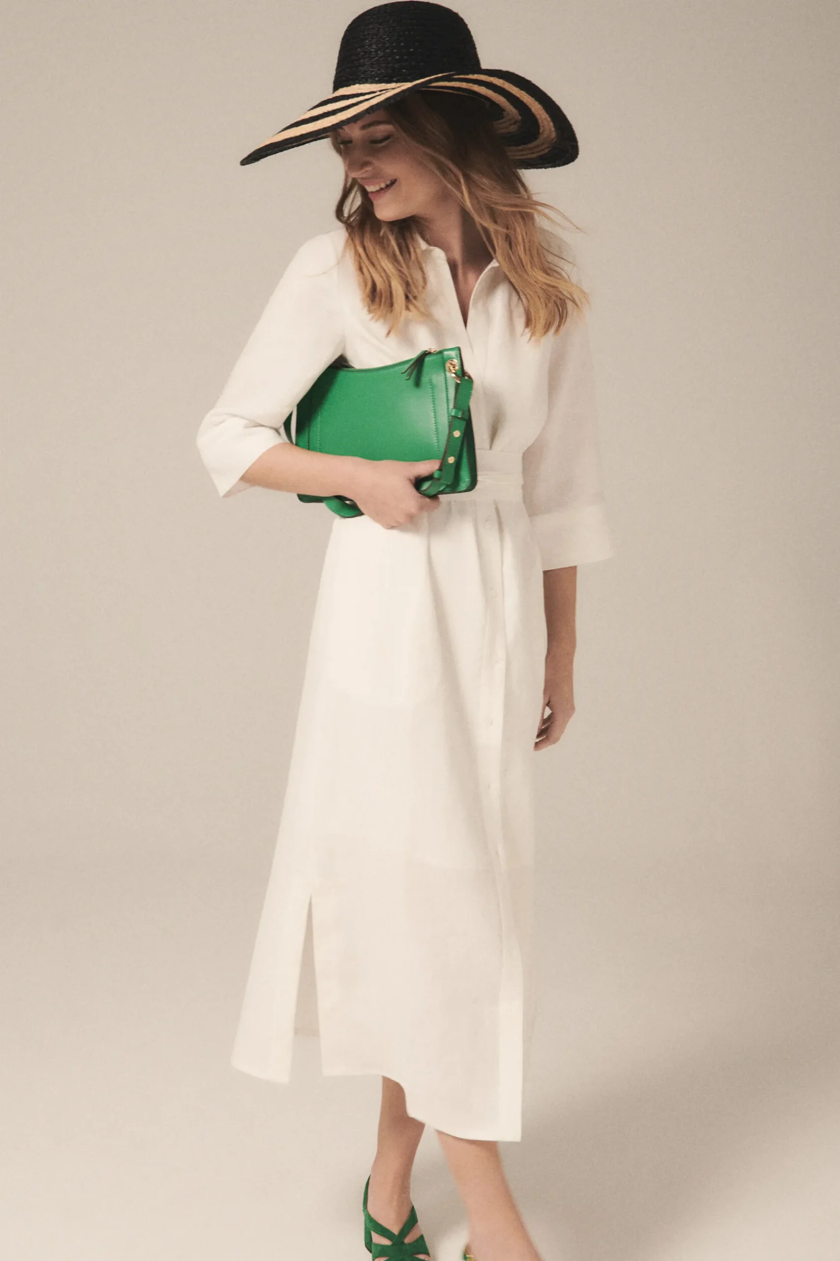 Best Robe Yana 100% Lin Ivoire Femme Robes