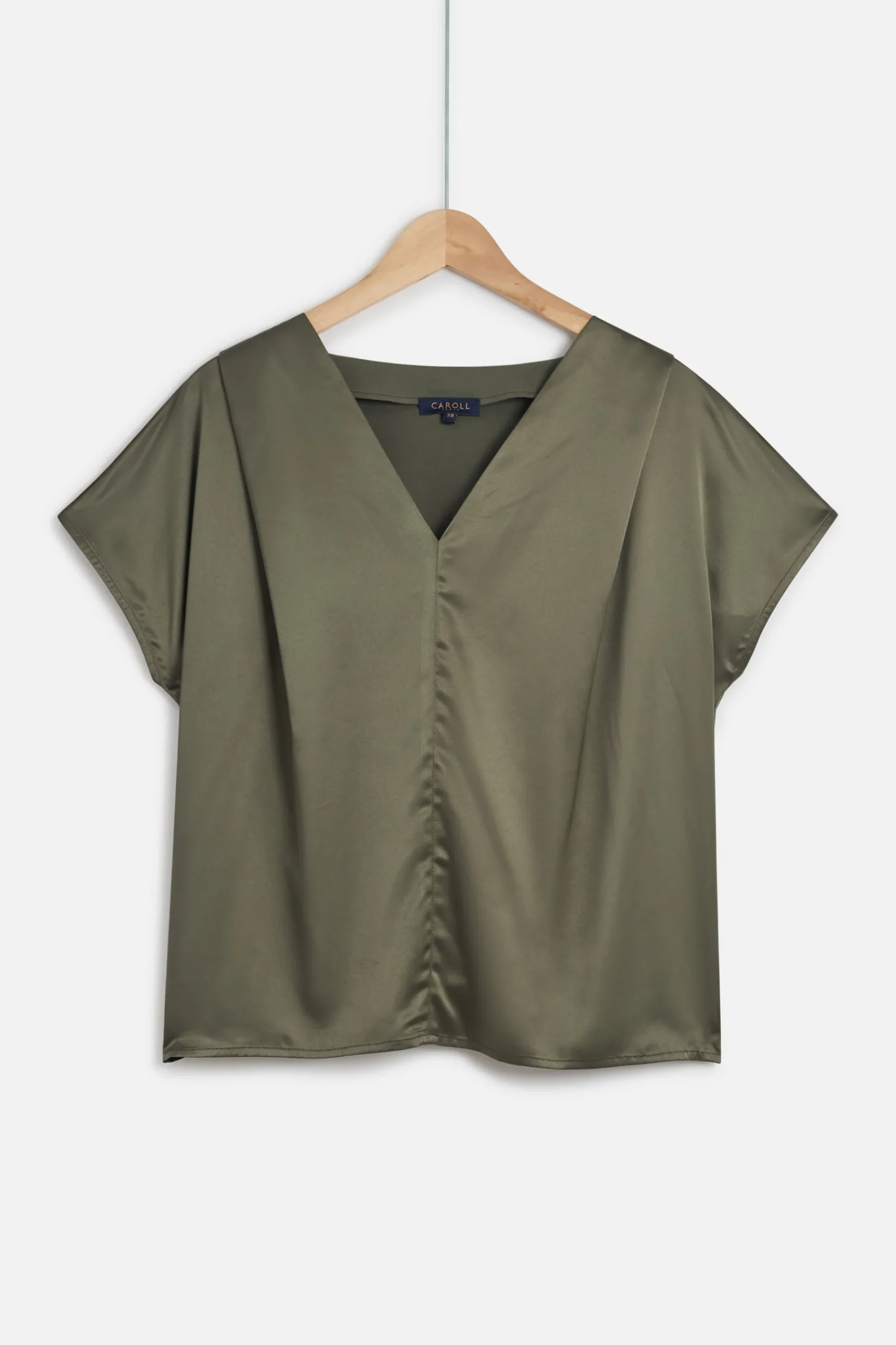 Clearance Top Victor Satine Vert Kaki Femme Tops Et T-Shirts