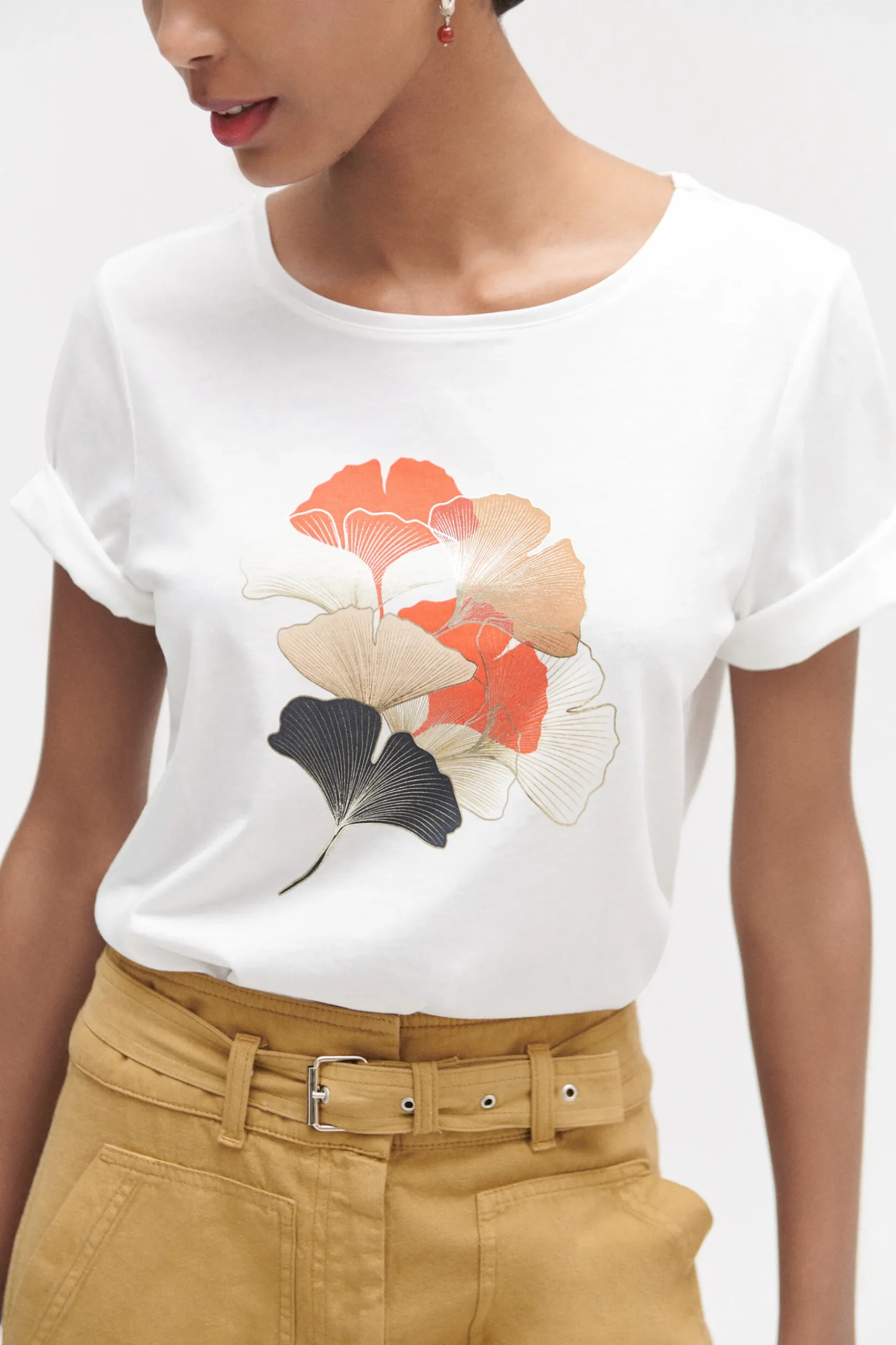 Flash Sale T-Shirt Aja A Visuel Ecru Femme Tops Et T-Shirts