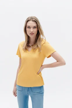 Best Sale T-Shirt Anita Jaune Or Femme Tops Et T-Shirts