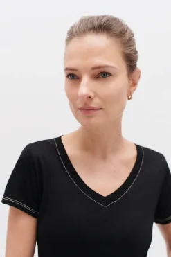 Discount T-Shirt Anita Noir Femme Tops Et T-Shirts