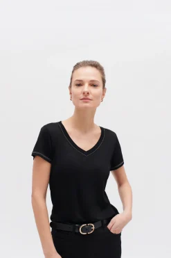 Discount T-Shirt Anita Noir Femme Tops Et T-Shirts