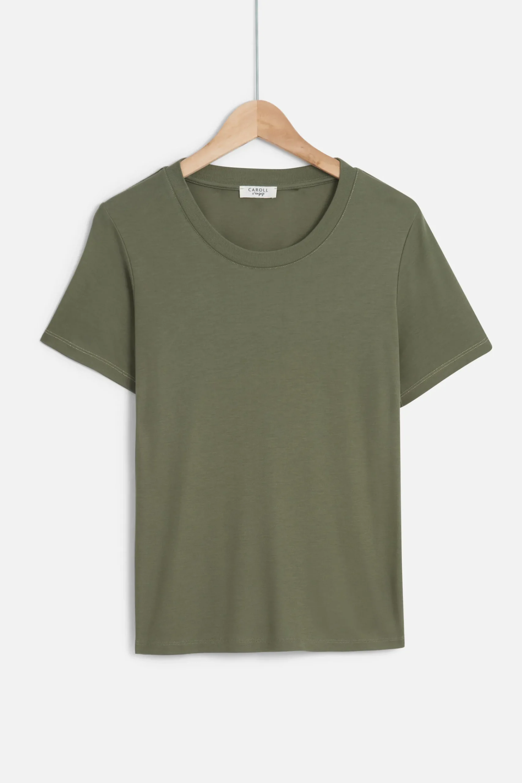 Cheap Tshirt Anna Vert Kaki Femme Tops Et T-Shirts