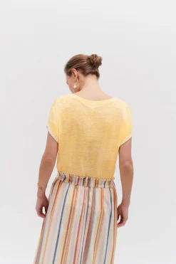 Best T-Shirt Evita 100% Lin Femme Tops Et T-Shirts