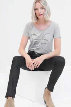Discount T-Shirt Jamelia Gris Femme Tops Et T-Shirts