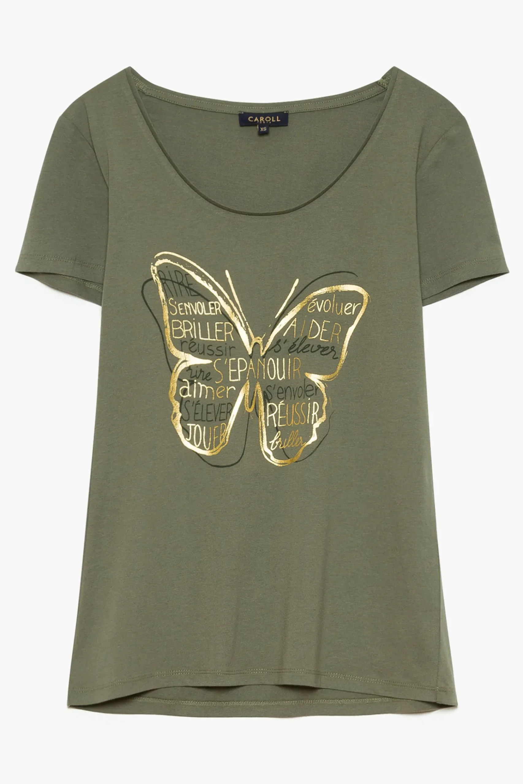 New T-Shirt Jamelia Vert Kaki Femme Tops Et T-Shirts