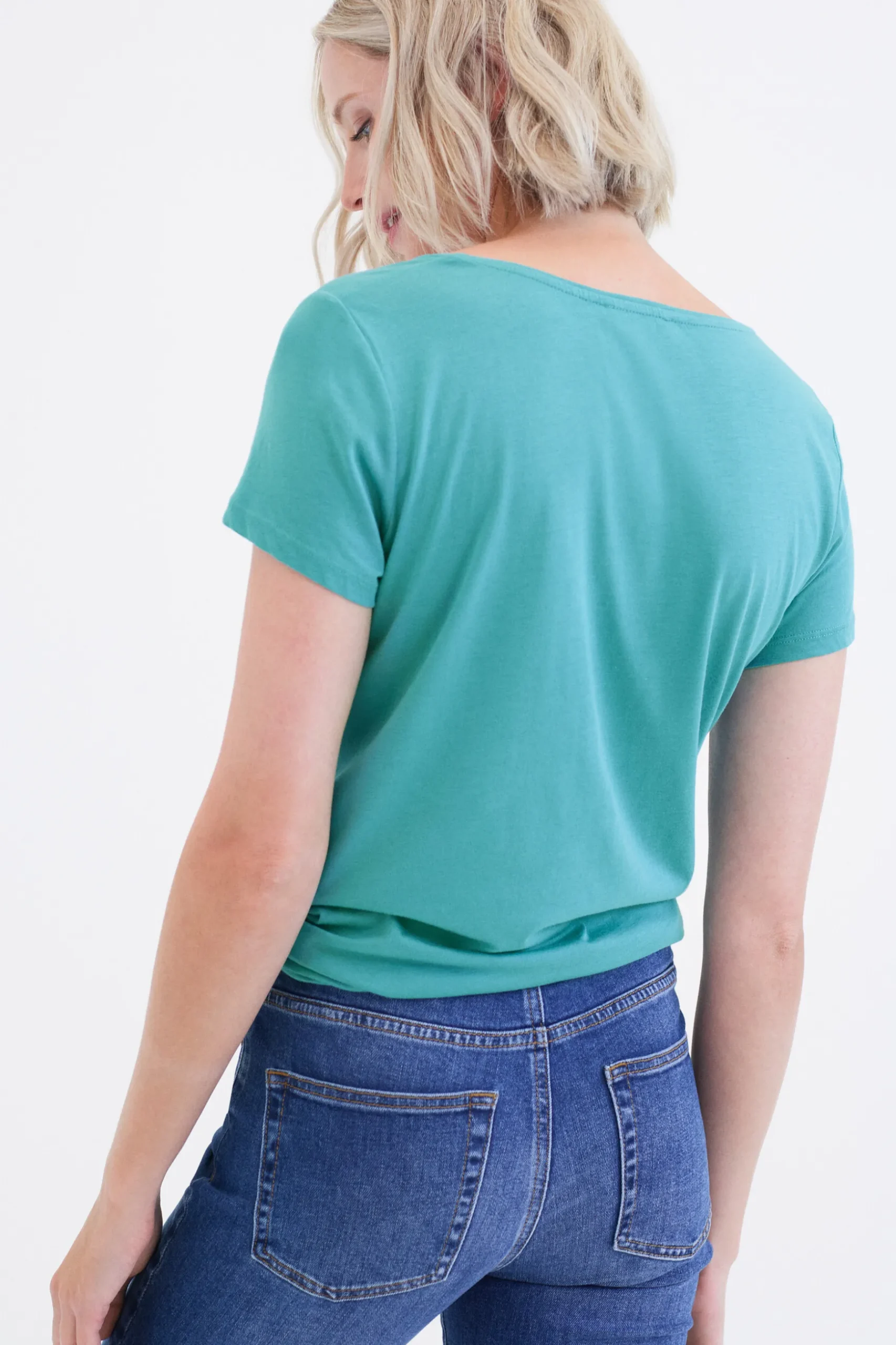 Hot T-Shirt Janice Toutes A L'Ecole Bleu Turquoise Femme Tops Et T-Shirts