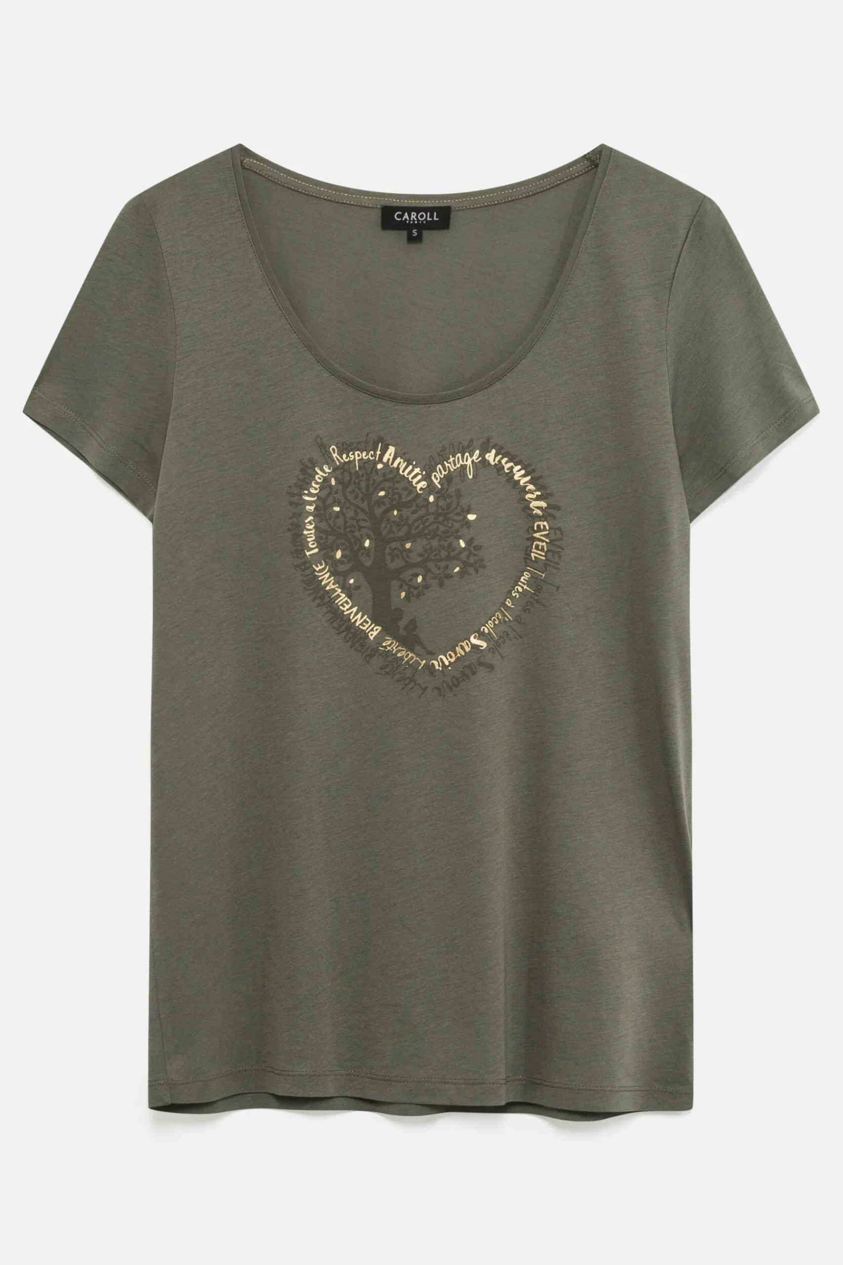 Cheap T-Shirt Janice Toutes A L'Ecole Vert Kaki Femme Tops Et T-Shirts