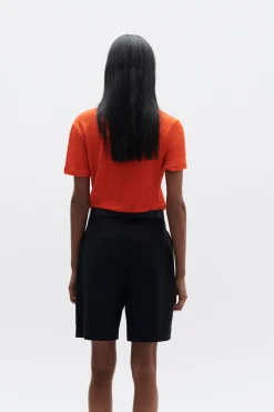 Best T-Shirt Lolita 100% Lin Orange Femme Tops Et T-Shirts