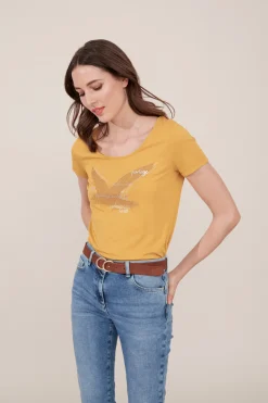Discount T-Shirt Maddy Jaune Femme Tops Et T-Shirts