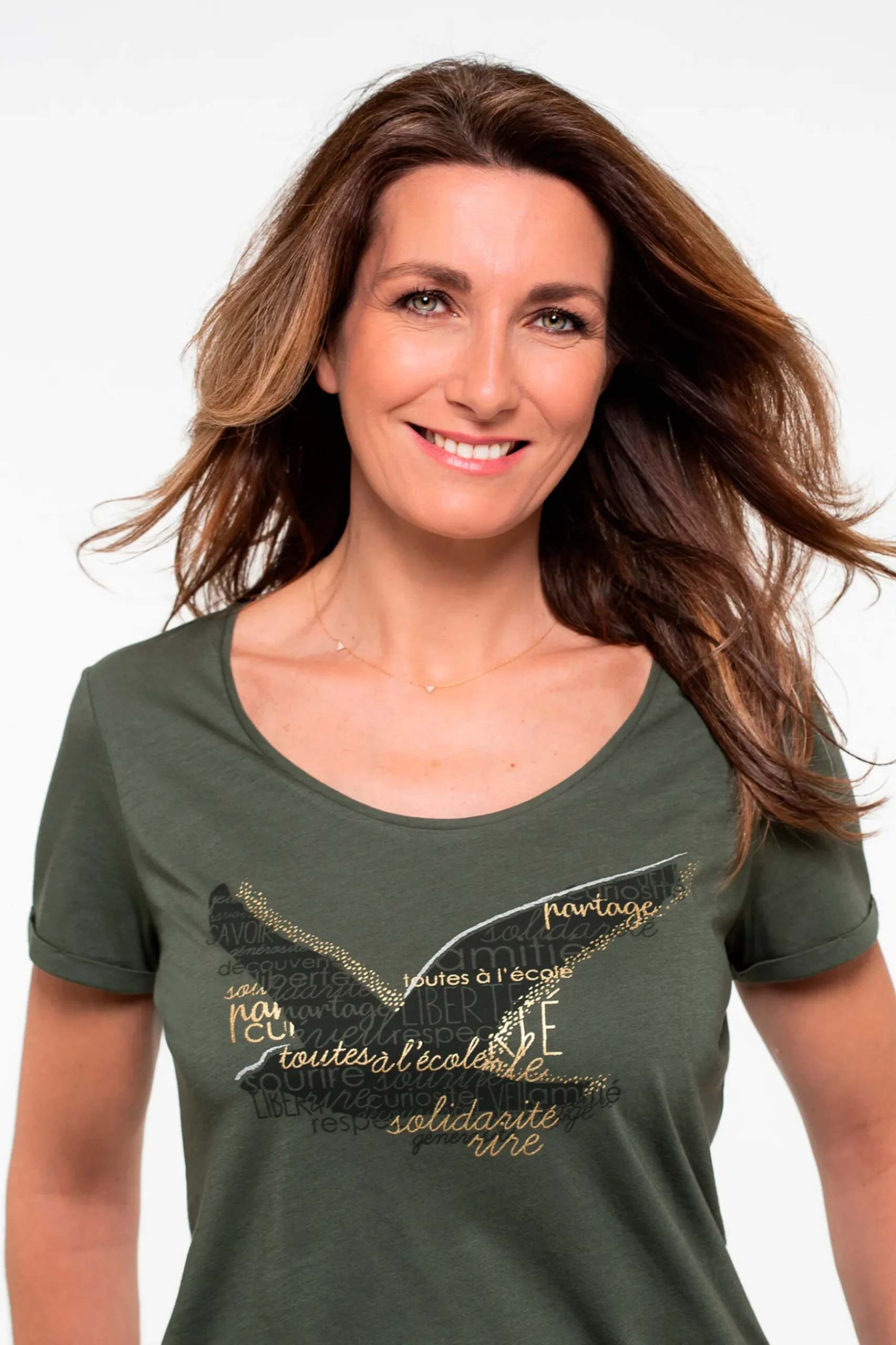 Best T-Shirt Maddy Vert Kaki Femme Tops Et T-Shirts