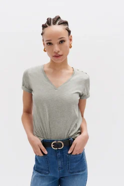 Online T-Shirt Manon Gris Femme Tops Et T-Shirts