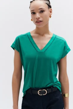 Discount Tshirt Mariane Vert Emeraude Femme Tops Et T-Shirts