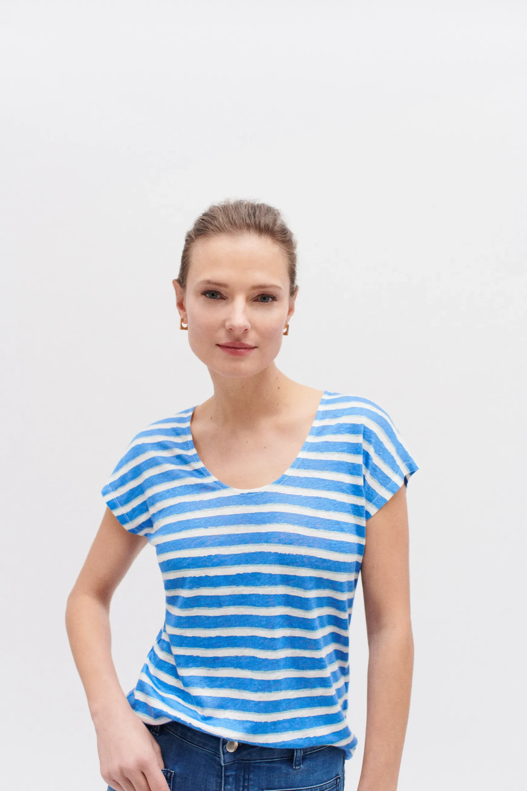 Shop T-Shirt Murina 100% Lin Femme Tops Et T-Shirts