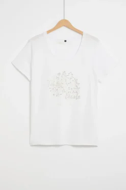 Best Sale T-Shirt Nessa Blanc Femme Tops Et T-Shirts
