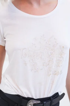 Best Sale T-Shirt Nessa Blanc Femme Tops Et T-Shirts