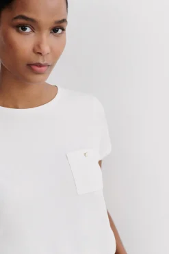 Store T-Shirt Ninon Ivoire Femme Tops Et T-Shirts
