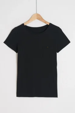 Hot T-Shirt Ninon Noir Femme Tops Et T-Shirts
