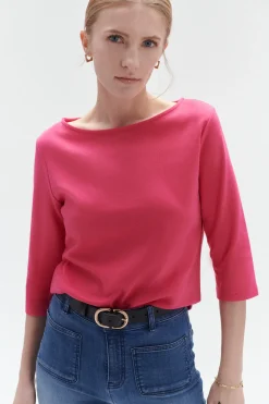 Clearance T-Shirt Olympe Rose Fushia Femme Tops Et T-Shirts