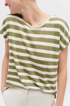 Flash Sale Tshirt Sylvie Vert Kaki Femme Tops Et T-Shirts