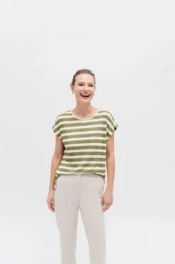 Flash Sale Tshirt Sylvie Vert Kaki Femme Tops Et T-Shirts
