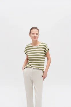 Flash Sale Tshirt Sylvie Vert Kaki Femme Tops Et T-Shirts