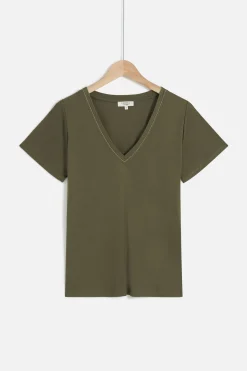 New T-Shirt Taylor Vert Olive Femme Tops Et T-Shirts