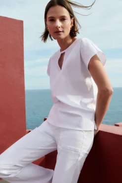 Online T-Shirt Tilda Blanc Femme Tops Et T-Shirts