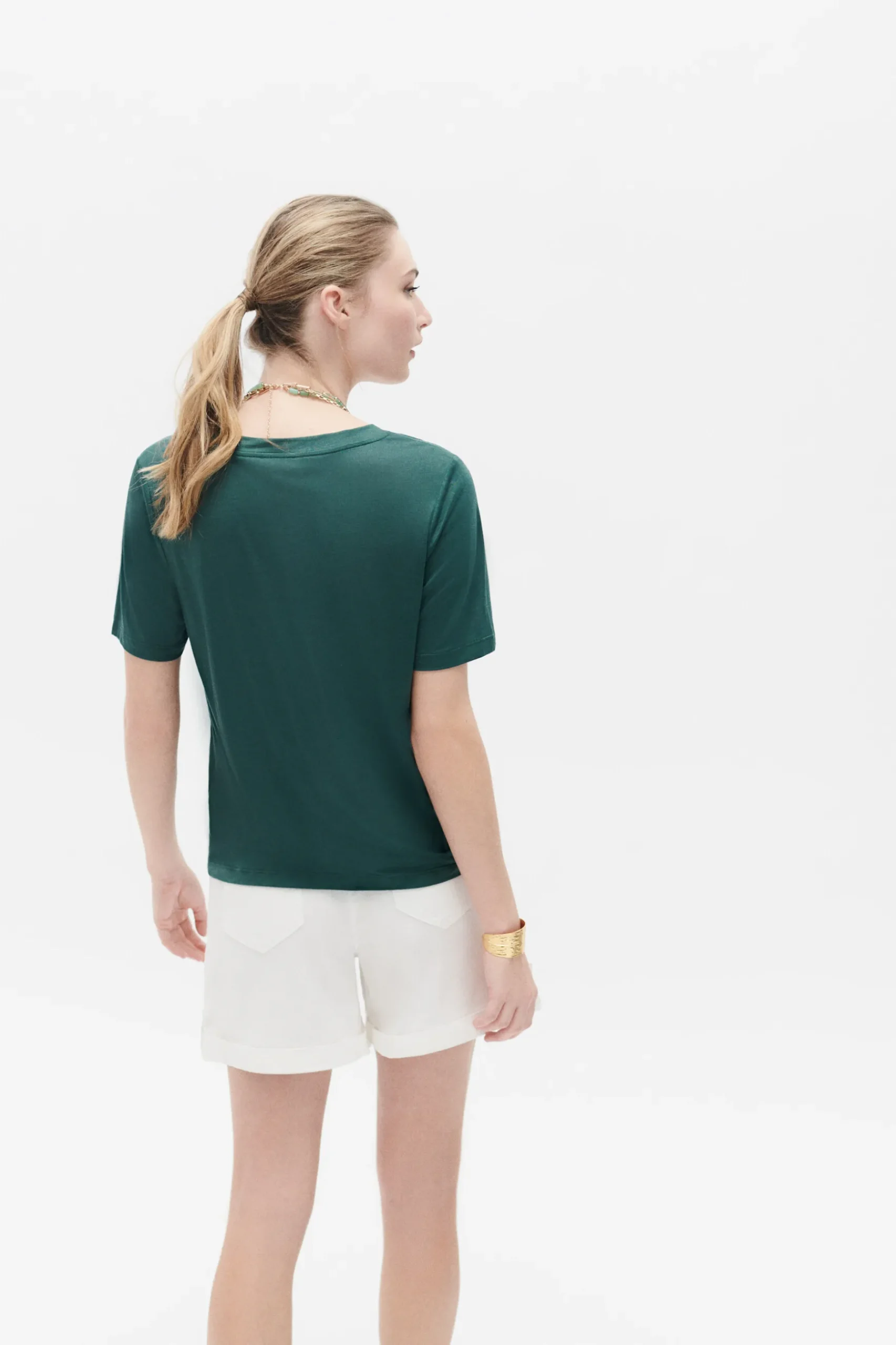 Fashion Tshirt Tini Bleu Turquoise Femme Tops Et T-Shirts