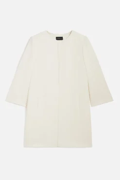 Flash Sale Veste Longueur Midi Et Coupe Structuree. Ivoire Femme Manteaux